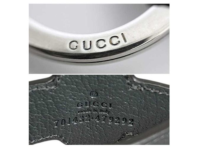 Portachiavi intrecciato Gucci Marrone Nero - vista 7