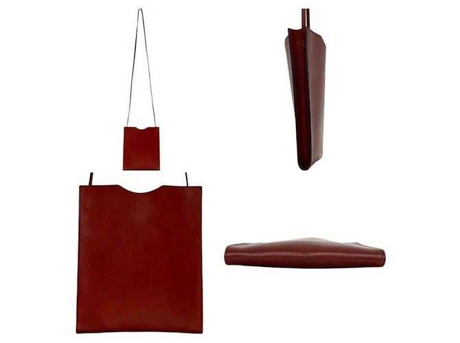Borsa a spalla in pelle marrone Hermès - vista 3