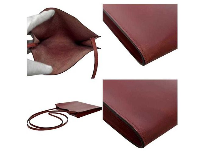 Borsa a spalla in pelle marrone Hermès - vista 4