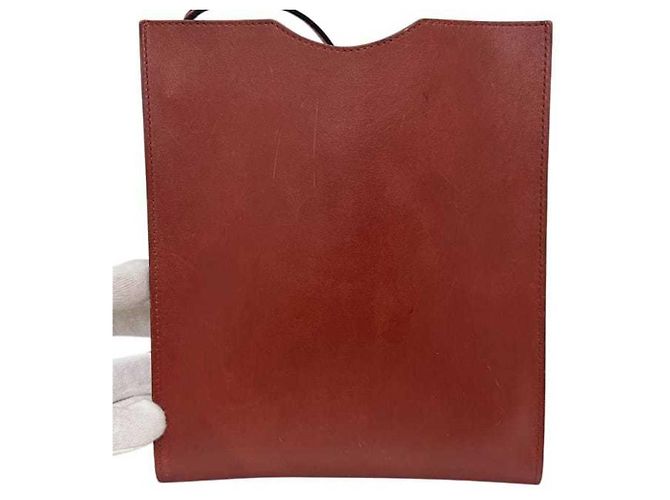 Borsa a spalla in pelle marrone Hermès - vista 7