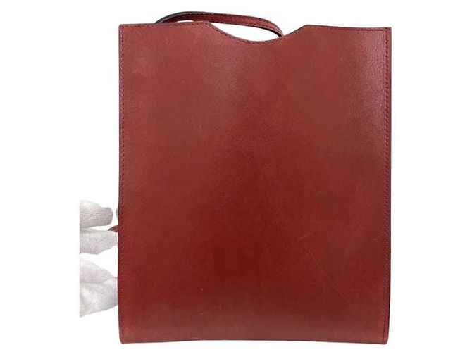 Borsa a spalla in pelle marrone Hermès - vista 8