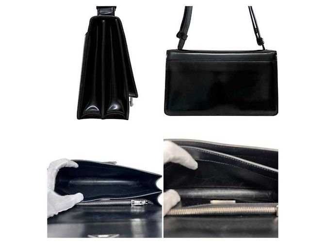 Bolso de hombro de cuero negro Prada - vista 4