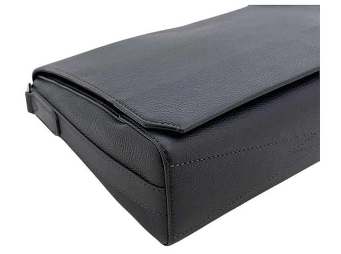 Borsa a spalla in pelle blu navy Louis Vuitton - vista 7