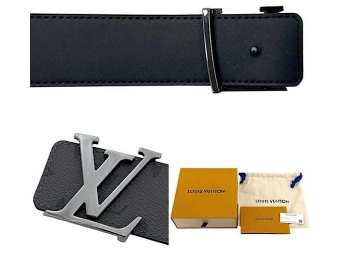 Cintura Monogram Eclipse Louis Vuitton Marrone Nero - vista 4