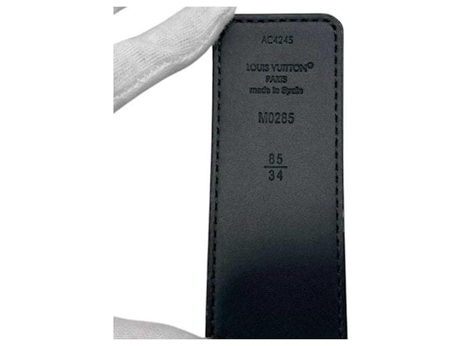 Cintura Monogram Eclipse Louis Vuitton Marrone Nero - vista 6