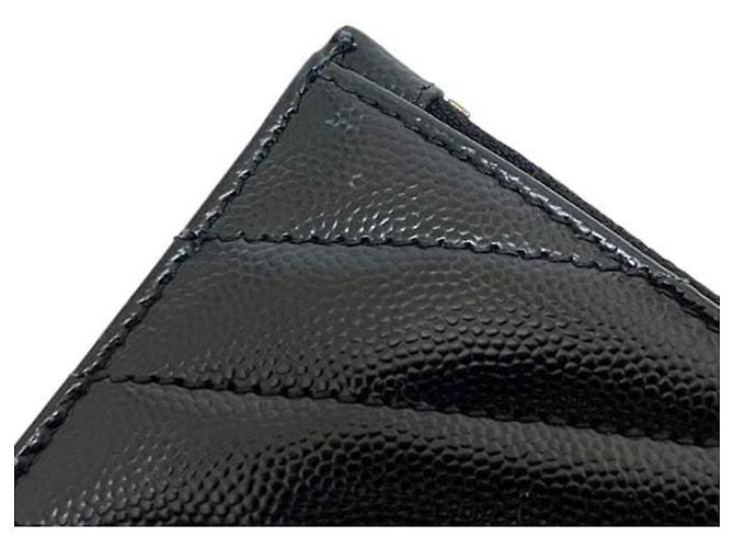 Saint Laurent Bi-Fold Geldbörse aus schwarzem Leder - Ansicht 10