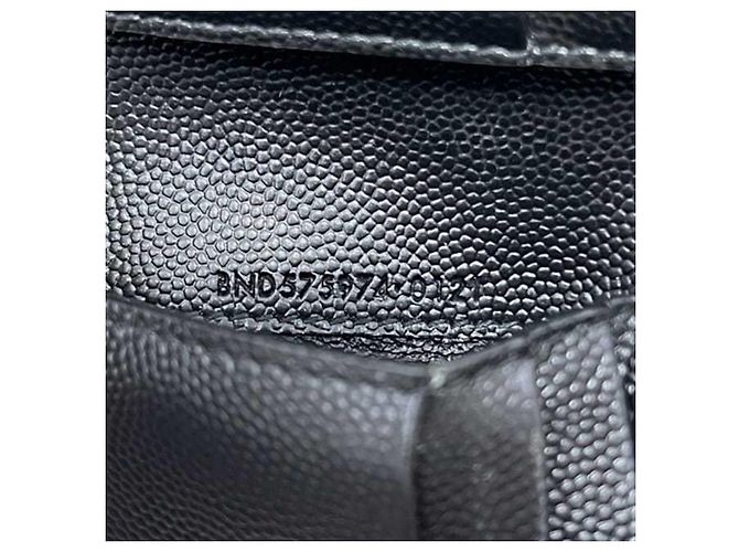 Saint Laurent Bi-Fold Geldbörse aus schwarzem Leder - Ansicht 5
