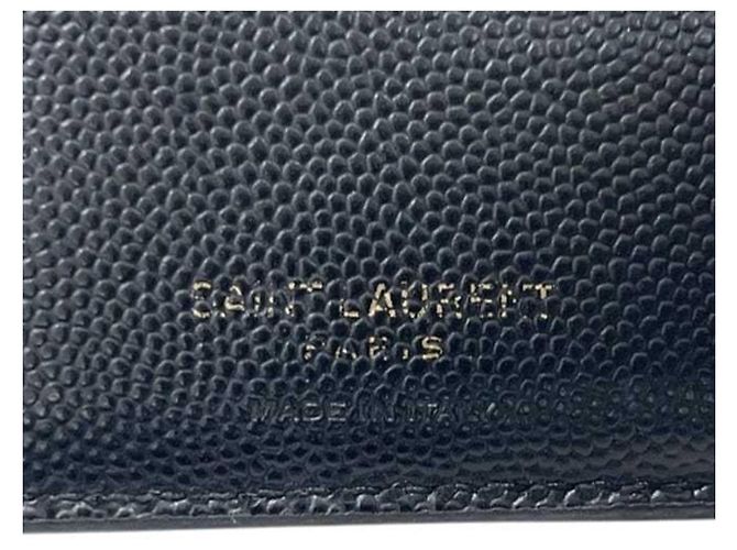 Saint Laurent Bi-Fold Geldbörse aus schwarzem Leder - Ansicht 6
