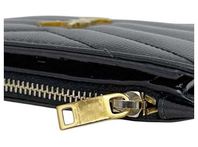 Saint Laurent Bi-Fold Geldbörse aus schwarzem Leder - Ansicht 8