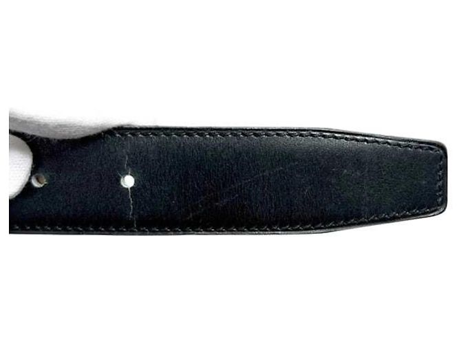 Cintura H di Hermès in pelle nera e marrone Nero - vista 5
