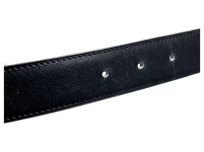 Cintura H di Hermès in pelle nera e marrone Nero - vista 8