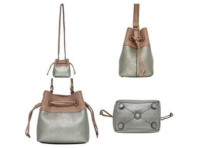 Borsa a spalla Miu Miu rosa e argento - vista 3