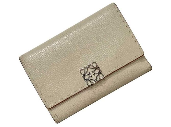 Billetera tri-fold beige Loewe - vista 2