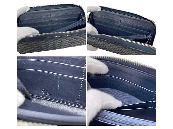 Gucci Navy Leder Langbörse Marineblau - Ansicht 3