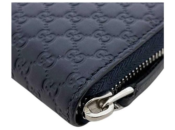 Gucci Navy Leder Langbörse Marineblau - Ansicht 5