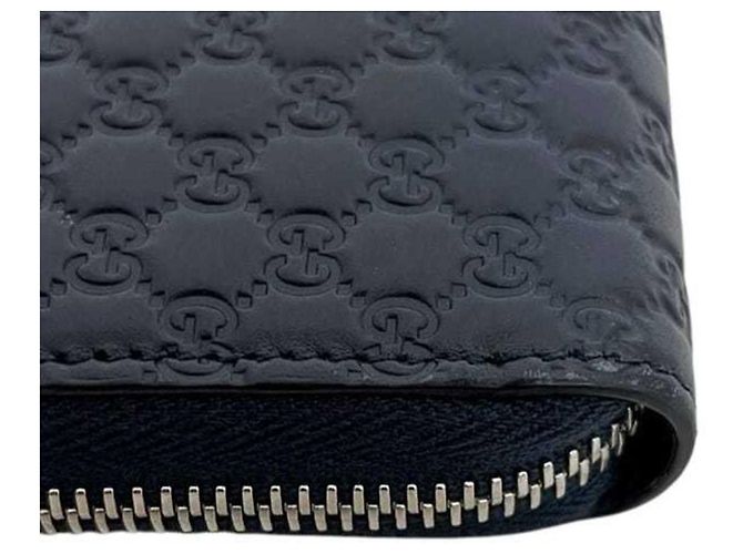 Gucci Navy Leder Langbörse Marineblau - Ansicht 6