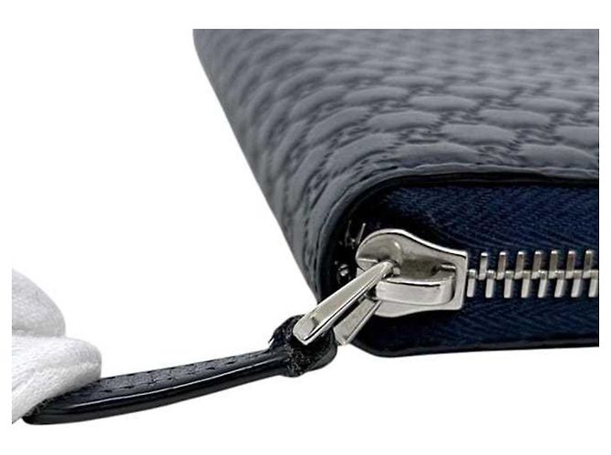 Gucci Navy Leder Langbörse Marineblau - Ansicht 7