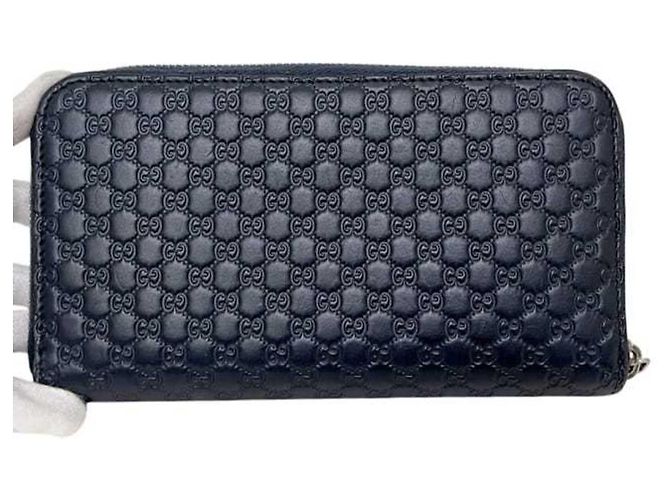 Gucci Navy Leder Langbörse Marineblau - Ansicht 9