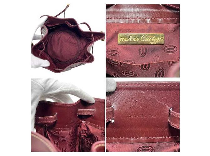 Borsa a Spalla in Pelle Bordeaux Cartier Bordò - vista 4