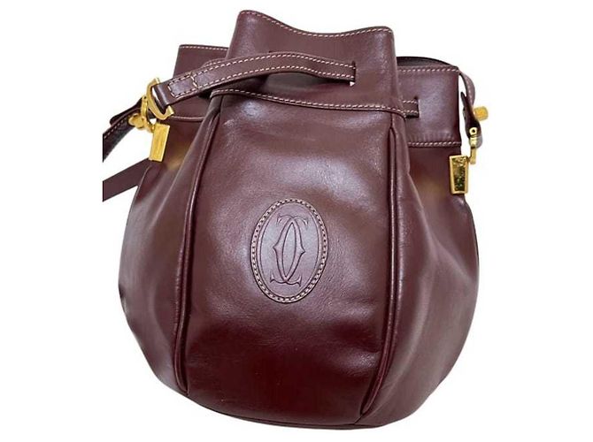 Borsa a Spalla in Pelle Bordeaux Cartier Bordò - vista 8