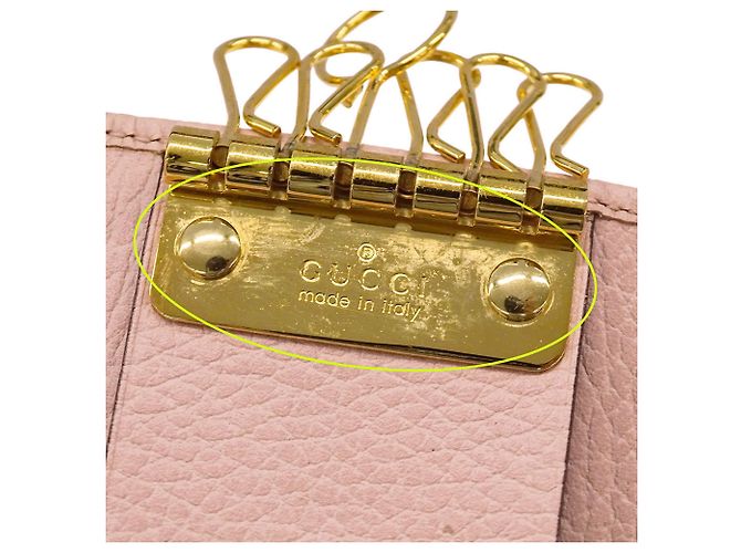 Marmont Estuche de Llaves de Cuero Rosa Gucci - vista 10