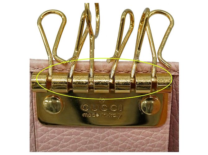 Marmont Estuche de Llaves de Cuero Rosa Gucci - vista 11