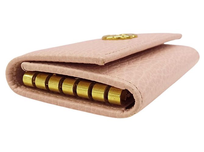 Marmont Estuche de Llaves de Cuero Rosa Gucci - vista 3