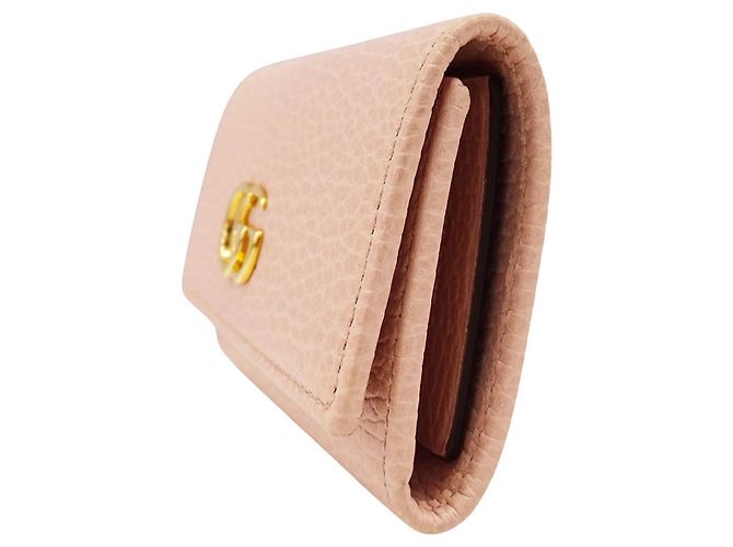 Marmont Estuche de Llaves de Cuero Rosa Gucci - vista 4