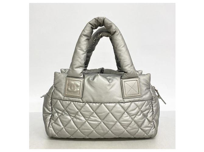 Chanel Coco Cocoon Nylon Tote Bag Silber - Ansicht 13