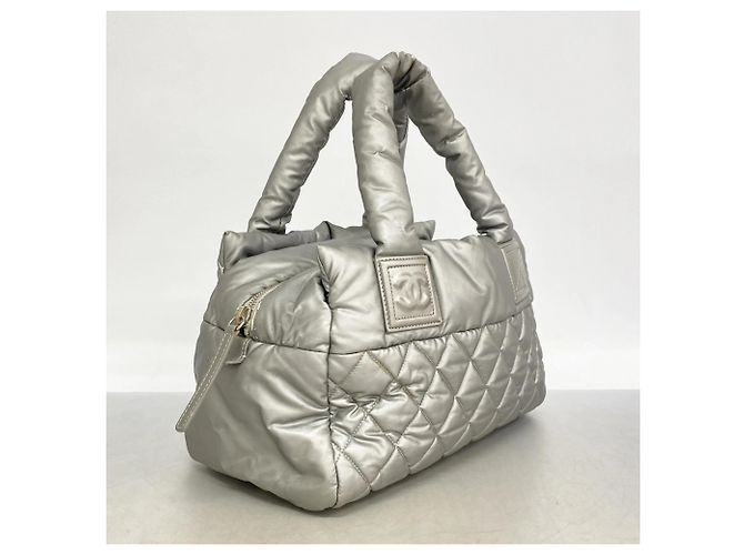 Chanel Coco Cocoon Nylon Tote Bag Silber - Ansicht 2