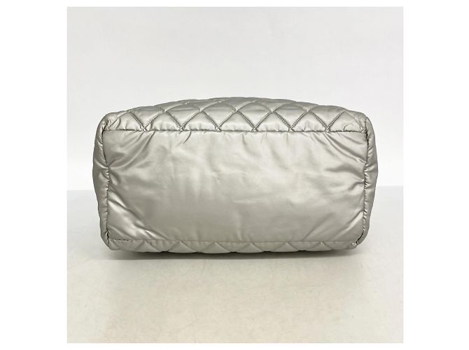 Chanel Coco Cocoon Nylon Tote Bag Silber - Ansicht 3