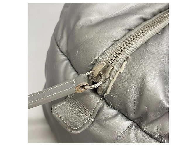 Chanel Coco Cocoon Nylon Tote Bag Silber - Ansicht 7