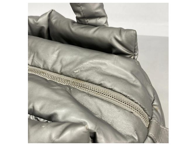 Chanel Coco Cocoon Nylon Tote Bag Silber - Ansicht 8