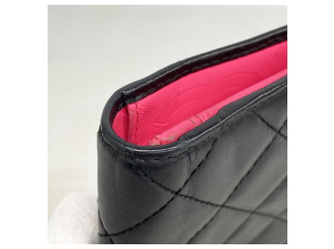 Chanel Cambon Langbörse aus Lammleder Schwarz - vista 10