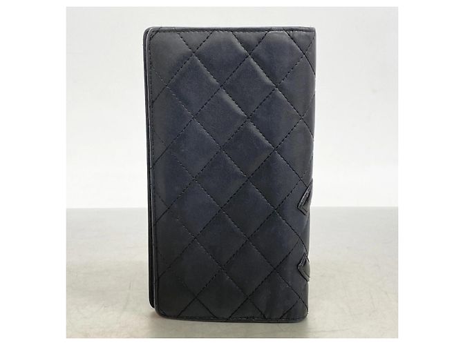 Chanel Cambon Langbörse aus Lammleder Schwarz - vista 12