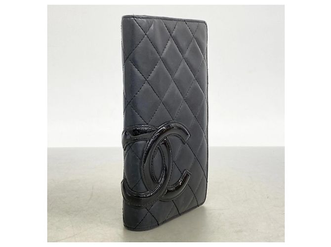 Chanel Cambon Langbörse aus Lammleder Schwarz - vista 2