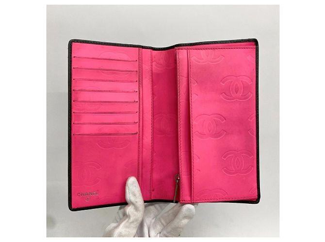 Chanel Cambon Langbörse aus Lammleder Schwarz - vista 3