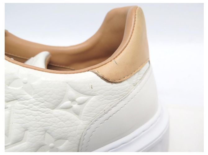 SNEAKER LOUIS VUITTON BEVERLY HILLS CUOIO MONOGRAM EMPREINTE 10 44.5 Crudo - vista 17