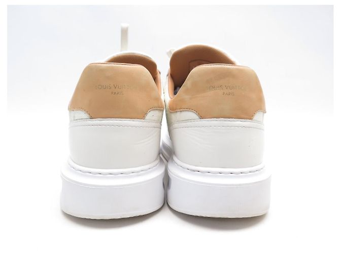 SNEAKER LOUIS VUITTON BEVERLY HILLS CUOIO MONOGRAM EMPREINTE 10 44.5 Crudo - vista 3