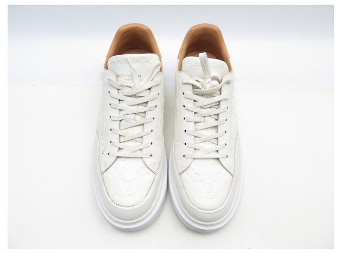 SNEAKER LOUIS VUITTON BEVERLY HILLS CUOIO MONOGRAM EMPREINTE 10 44.5 Crudo - vista 6