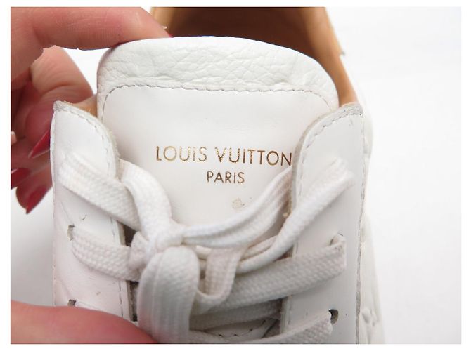 SNEAKER LOUIS VUITTON BEVERLY HILLS CUOIO MONOGRAM EMPREINTE 10 44.5 Crudo - vista 7