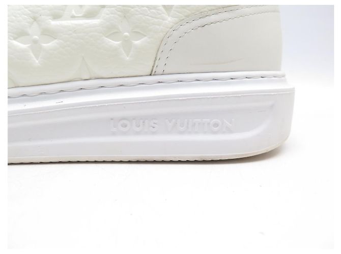SNEAKER LOUIS VUITTON BEVERLY HILLS CUOIO MONOGRAM EMPREINTE 10 44.5 Crudo - vista 8