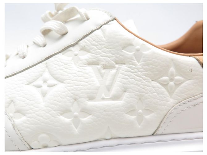 SNEAKER LOUIS VUITTON BEVERLY HILLS CUOIO MONOGRAM EMPREINTE 10 44.5 Crudo - vista 9