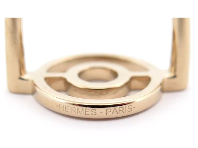 Ring Hermès NUOVO ANELLO PER SCIARPA HERMES ETRIER SAUMUR IN ACCIAIO DORATO D'oro - vista 4