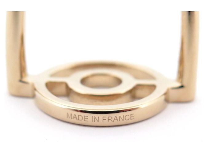 Ring Hermès NUOVO ANELLO PER SCIARPA HERMES ETRIER SAUMUR IN ACCIAIO DORATO D'oro - vista 5