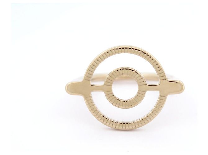 Ring Hermès NUOVO ANELLO PER SCIARPA HERMES ETRIER SAUMUR IN ACCIAIO DORATO D'oro - vista 6