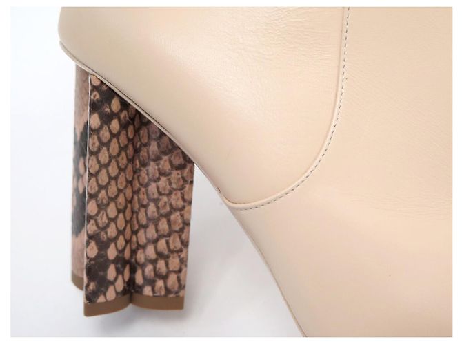 NUEVAS BOTAS LOUIS VUITTON SILUETA 37 TACONES DE PITÓN Crudo - vista 12