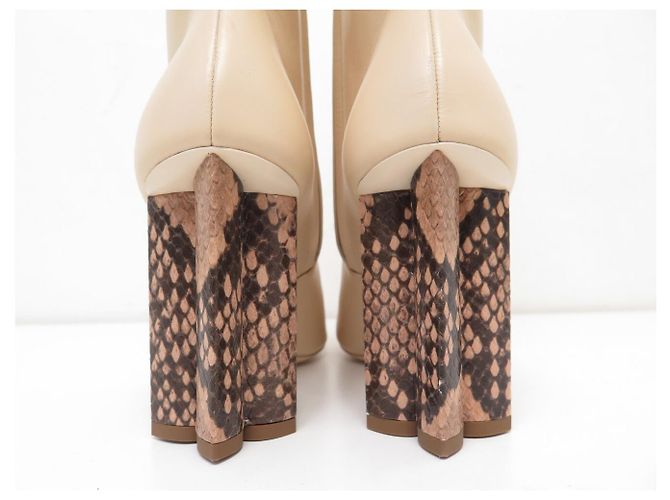 NUEVAS BOTAS LOUIS VUITTON SILUETA 37 TACONES DE PITÓN Crudo - vista 5