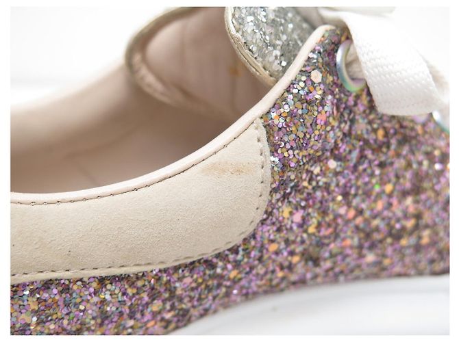 Alexander Mcqueen SCARPE ALEXANDER MC QUEEN OVERSIZE GLITTER DISCO 558944 37 IT 38 FR Multicolore - vista 19