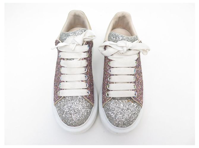 Alexander Mcqueen SCARPE ALEXANDER MC QUEEN OVERSIZE GLITTER DISCO 558944 37 IT 38 FR Multicolore - vista 8